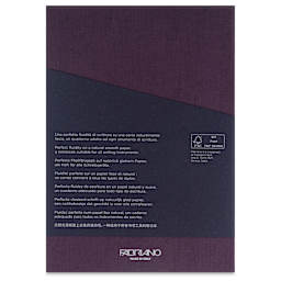 Fabriano Ecoqua Plus Glue-Bound Notebook - Wine, 5-4/5" x 8-1/4", Dot Grid, back cover