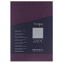 Fabriano Ecoqua Plus Glue-Bound Notebook - Wine, 5-4/5" x 8-1/4", Dot Grid, front cover