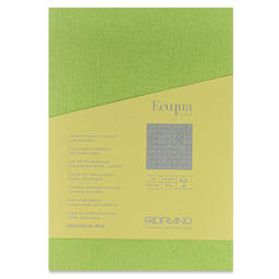 Fabriano Ecoqua Plus Glue-Bound Notebook - Lime, 5-4/5" x 8-1/4", Dot Grid, front cover