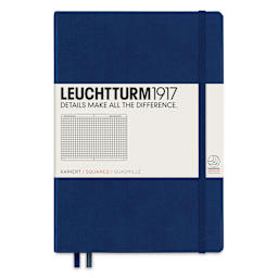 Leuchtturm1917 Squared Hardbound Notebook - Navy, 5-3/4" x 8-1/4"