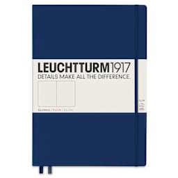 Leuchtturm1917 Blank Hardcover Notebook - Navy, Slim, 8-3/4" x 12-1/2"