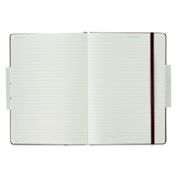 Leuchtturm1917 Edition 120G Notebook - Port Red, 5-3/4" x 8-1/4", Ruled (open to show paper)