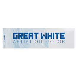 Great White Artist Oil Paint - White, 150 ml Tube front of packaging