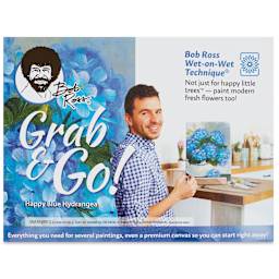 Bob Ross Grab and Go Floral Paint Kit - Happy Blue Hydrangeas