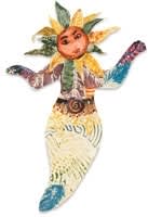 block printed sun deity