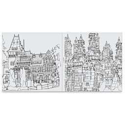 Fantastic Structures: A Coloring Book of Amazing Buildings Real and Imagined - European towns