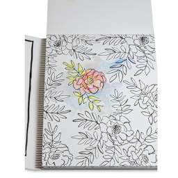 Splash of Color Painting & Coloring Book - open to first coloring page