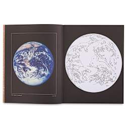 Earth and Space Coloring Book - Inside spread of Earth