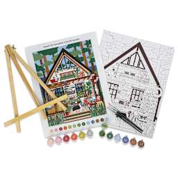 Surf Shack Hideaway Paint by Number Kit, kit contents