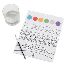Mudpuppy Watercolor Paint-In Kit - Frank Lloyd Wright, open kit
