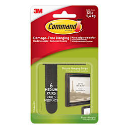 Command Picture Hanging Strips Medium Black - 4 Sets - Peggable