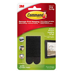 Command Picture Hanging Strips Medium Black - 6 Sets - Peggable