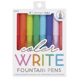 Ooly Color Write Fountain Pens, Set of 8, front of package