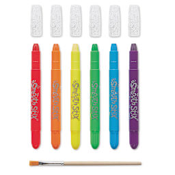 Ooly Smooth Stix Watercolor Gel Crayons (six crayons with brush)