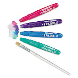 Ooly Rainbow Sparkle Metallic Watercolor Gel Crayon Set, watercolor effect