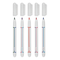 Ooly Seeing Double Fine Double Tip Markers (markers with caps off)