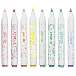 Ooly Vivid Pop! Water-Based Paint Marker Set - Pastel, Set of 8, caps off