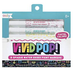 Ooly Vivid Pop! Water-Based Paint Marker Set - Pastel, Set of 8, front of package