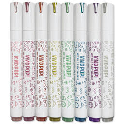 Ooly Vivid Pop! Water-Based Paint Marker Set - Metallic, Set of 8