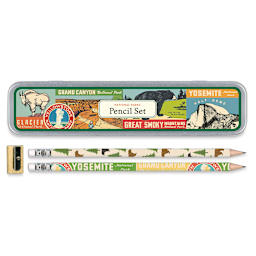 Cavallini National Parks Pencil Set (two pencils, sharpener and tin)