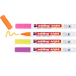 edding Chalk Marker Set 4-Marker Neon Colors Set
