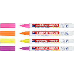 edding Chalk Marker Set 4-Marker Neon Colors Set
