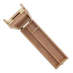 Artist's Easel Brush Boxes Long - 14" x 4.5" x 1-7/8" - Natural Hardwood