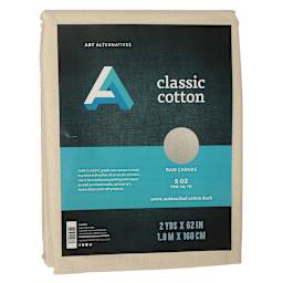 Art Alternatives Cotton Canvas Folds, 62 in x 2 yds., Unprimed, 5 oz.