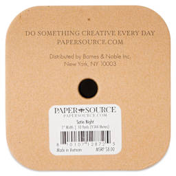 Paper Source Satin Ribbon - Night, 1" x 10 yds, back of package