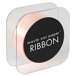 Paper Source Satin Ribbon - Blush, 1" x 10 yds, side of package