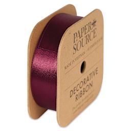 Paper Source Satin Ribbon - Raisin, 1" x 10 yds