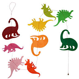 Handmade Garlands Dinosaurs Pink/Green - 4.9 ft.