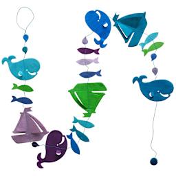 Handmade Garlands Nautical Whales/Boats - 4.9 ft.
