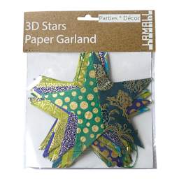 Handmade Garlands 3D Stars - 6.5 ft.