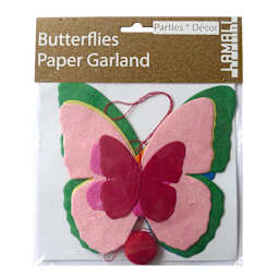 Handmade Garlands Rainbow Butterflies - 4.9 ft.