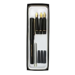 Art Alternatives Calligraphy Set (Fountain Pen with 3 Nibs, Converter, and Ink)