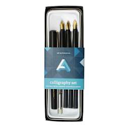 Art Alternatives Calligraphy Set (Fountain Pen with 3 Nibs, Converter, and Ink)