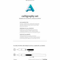 Art Alternatives Calligraphy Set (Fountain Pen with 3 Nibs, Converter, and Ink)