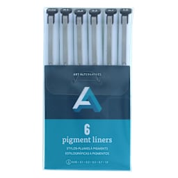 Pigment Liner Set 6-Pen Set - .05, .1, .3, .5, .7, 1 - Black