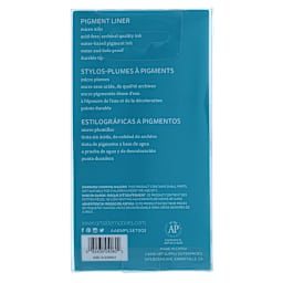 Pigment Liner Set 6-Pen Set - .1, .3, .5, .7, 1, Brush - Black