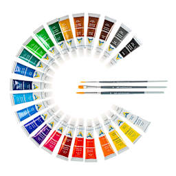 Art Alternatives Economy Watercolor Paint Set, 12ml Tubes, 24-Color Set