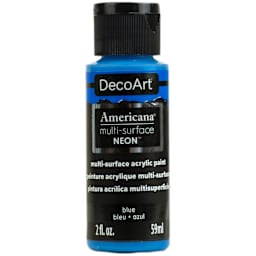 Americana Multi-Surface Satin Acrylics Neon Blue