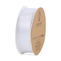 The Gift Wrap Company Holiday Colors Ribbon - RenewRibbon, White, 4 yds - upright