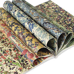 Pepin Press Creative Paper Book - Marbled Designs, open