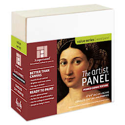 Ampersand Art Artist Panel, Canvas Texture, Cradled, 1-1/2 in Profile, 4 in x 4 in