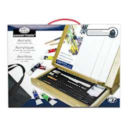 Artist Acrylic Color 27 Pieces, Wood Desktop Easel Storage Box