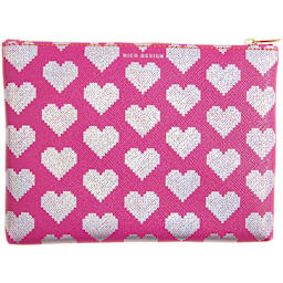 Zipper Pouches Large - Hearts