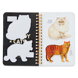 Moody Cats Sticker Book, first page of stickers