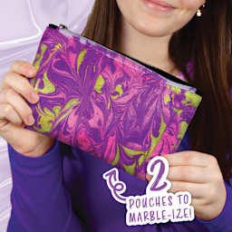 Fashion Angels Marble Dye Pouch Kit (purple and green marbled pouch)