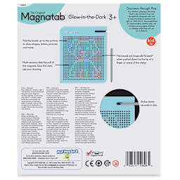 Kid O Glow-in-the-Dark Magnatab, Back of Box